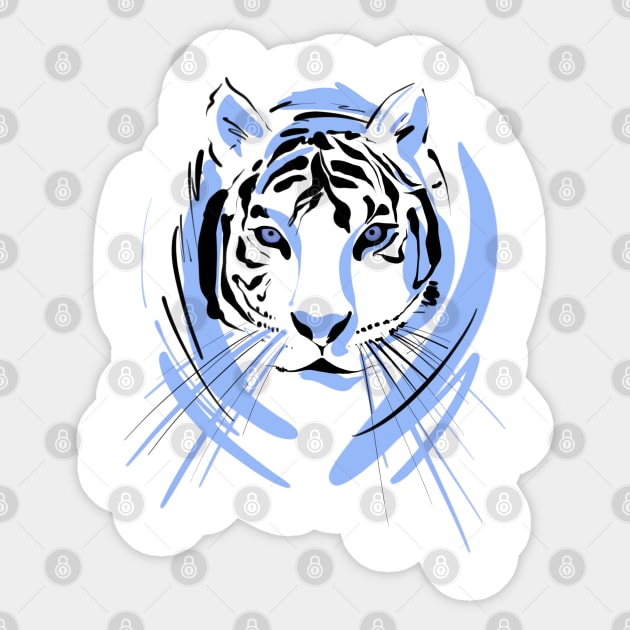 Tiger Sticker by lizaplatonova